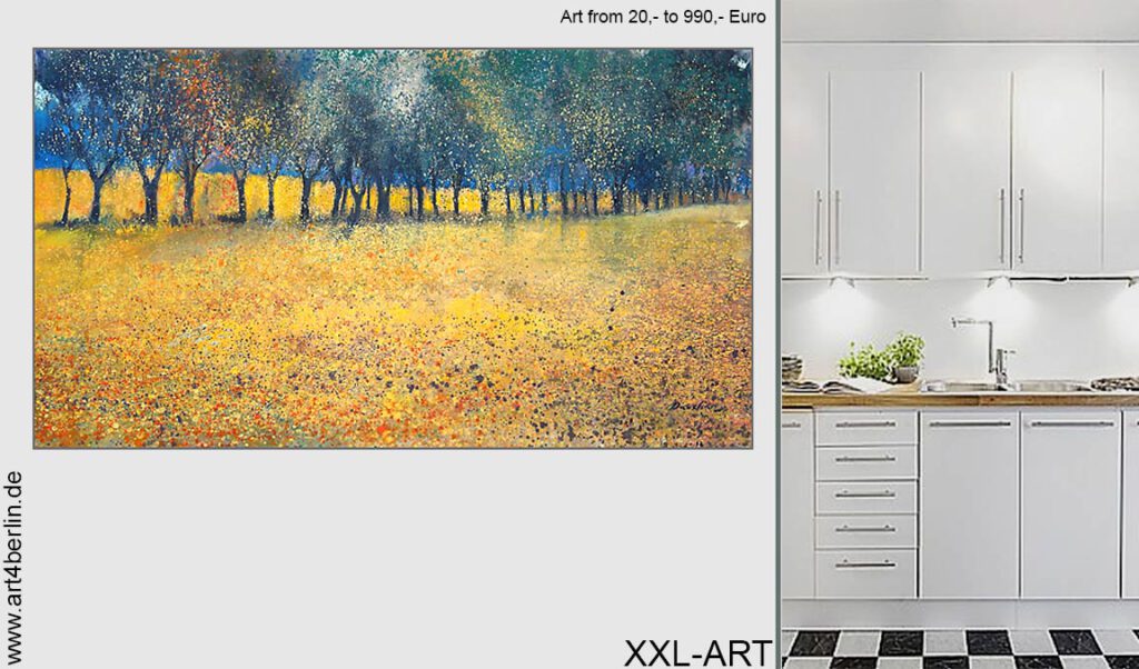 Baumallee, Acrylmalerei/Mischtechnik, 135x75 cm, Original, 630,- jetzt im Internet € 370,- in der Galerie € 295,-